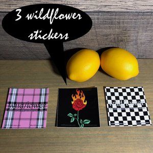 🍋 3 wildflower stickers bundle/lot